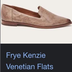 Beige Frye loafers